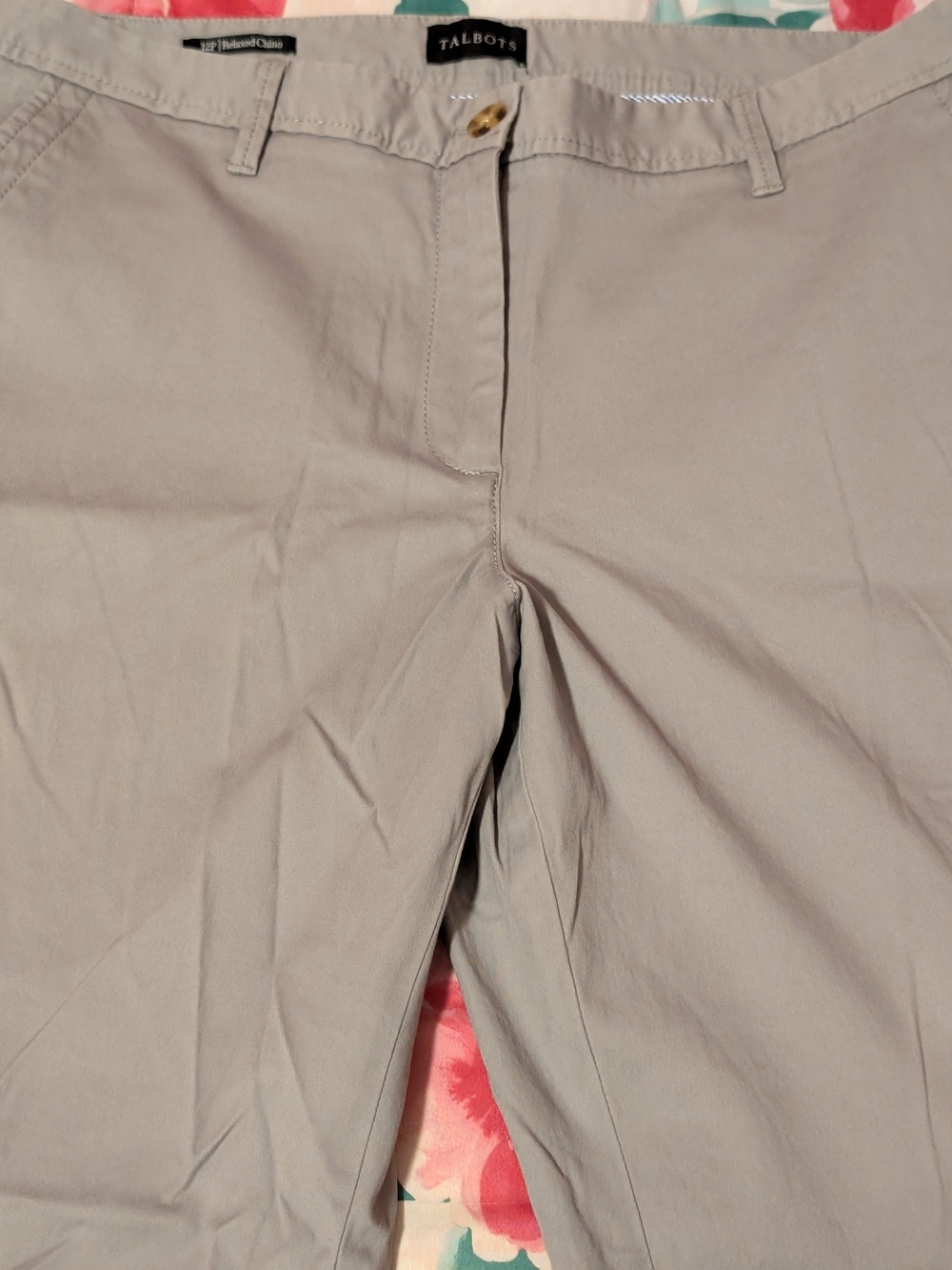 Talbots Women's Light Tan Relaxed Khaki Chinos